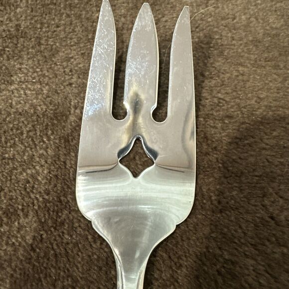 Oneida SUMMER MIST AUTUMN GLOW Cold Meat Serving Fork Wm A Rogers 8.5” - Picture 5 of 10